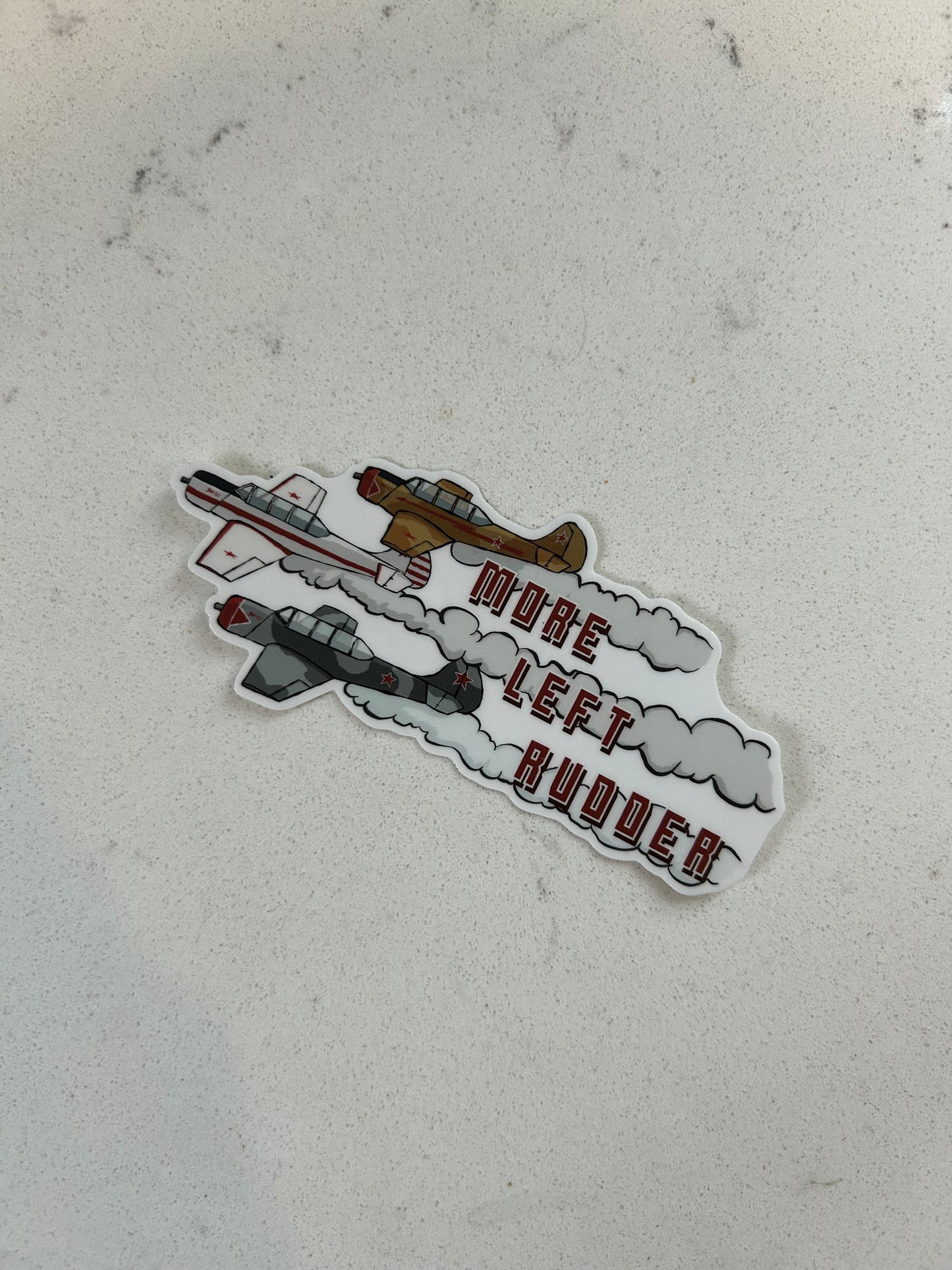 "More Left Rudder" Red Star Edition Sticker