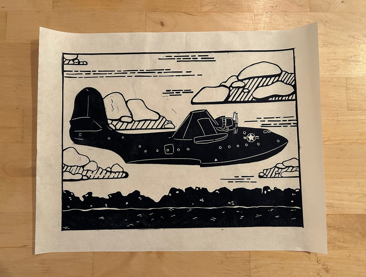 "Philippine Mars" Limited Edition Linocut Print