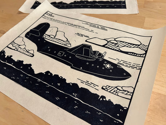 "Philippine Mars" Limited Edition Linocut Print