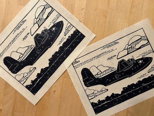 "Philippine Mars" Limited Edition Linocut Print